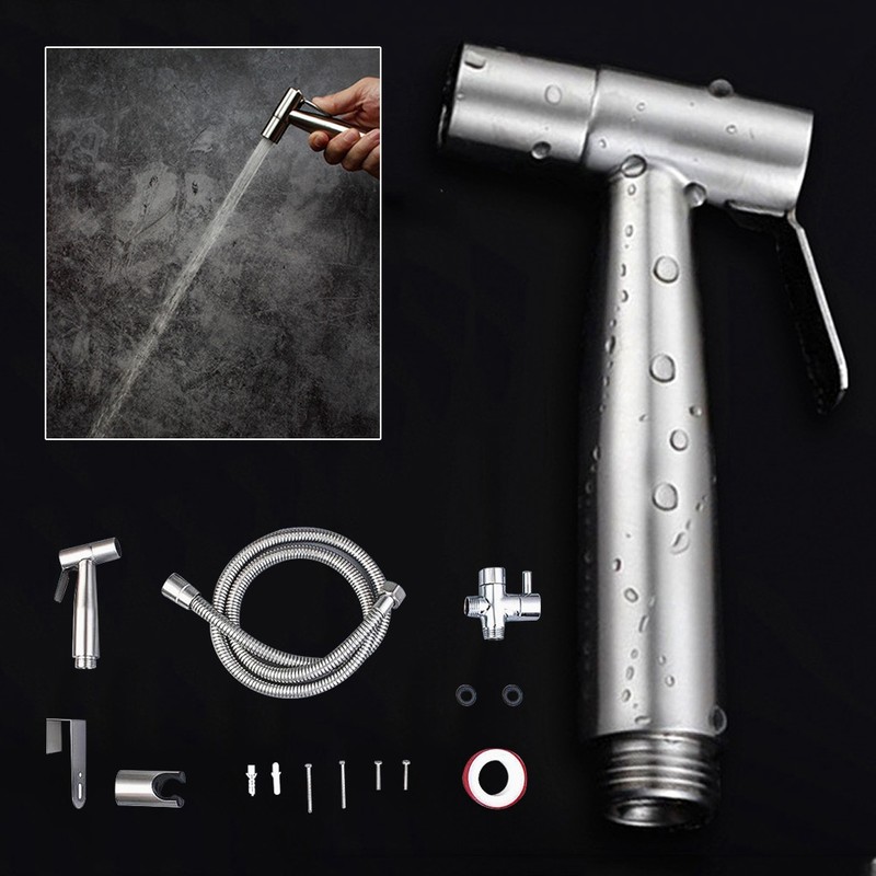 Stainless Steel Bidet Sprayer Spray Head Toilet Attachment Cleaning Tool