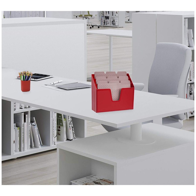 Acrimet Horizontal Triple File Folder Holder Organizer, Open Top Desktop