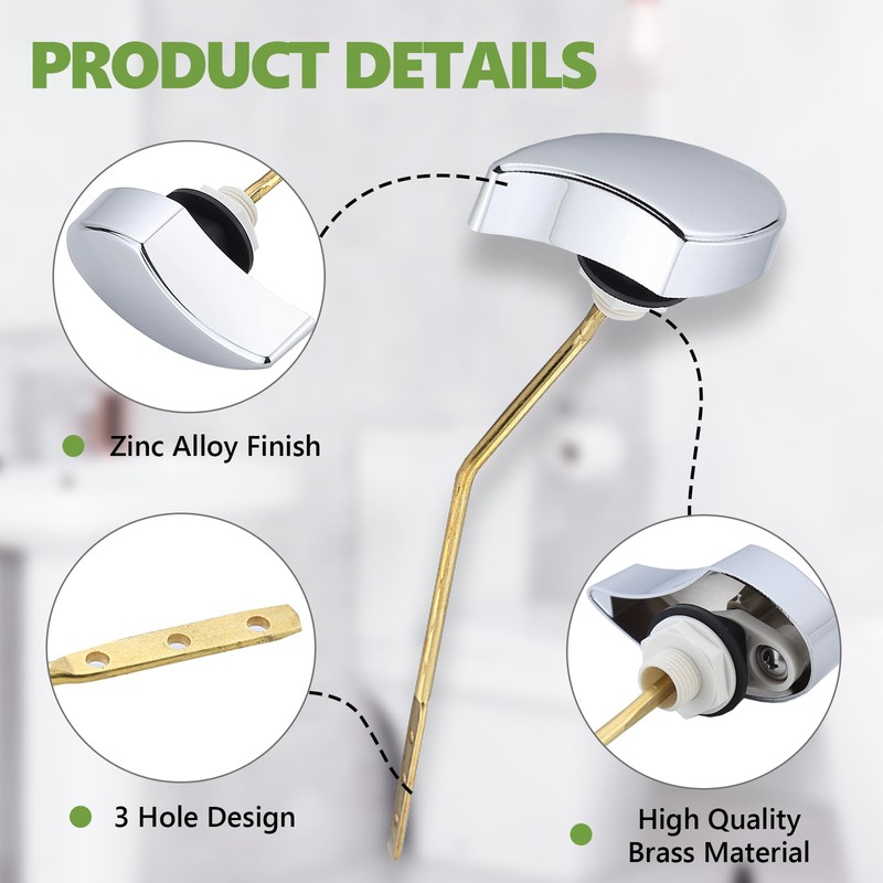OasisFlow Toilet Handle Compatible with TOTO THU068#CP Trip Lvr for