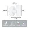 Vuzvuv Adhesive Hooks White SUS304 Stainless Steel - Self Adhesive