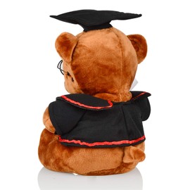 Yixiang Graduation Bear - Graduation Plush Bear, Stuffed Animal Bear with Glasses, Grad Cap, Diploma and Props - Graduation Gift, 8.5 Inches, Brown