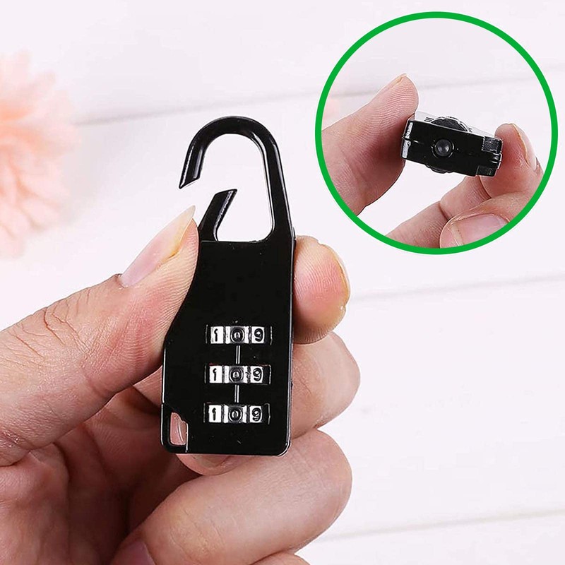 Bymivofun Pack of 8 Combination Lock, Mini Padlock, 3-Digit Combination
