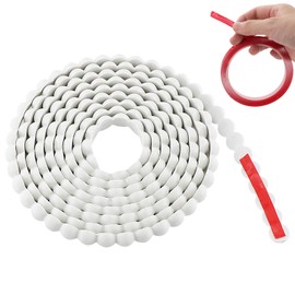 Flexible Molding Trim Peel and Stick, Self-Adhesive Decorative Bead Pearl DIY Wall Trim for Border Backsplash Tile Ceiling Cabinet Picture Frame and Home Decor (10ft /15mm)