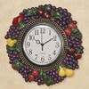 Touch of Class Tuscan Fruit Grapes Kitchen Dining Wall Clock