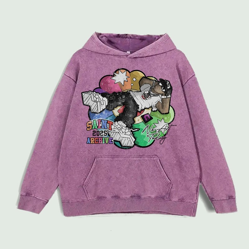 Saint 25 Archive Graphic Hoodie 100% Cotton US Warehouse 6