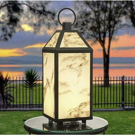 Sterno Home Marble Finish LED Lantern Extra Large 23" x 8"