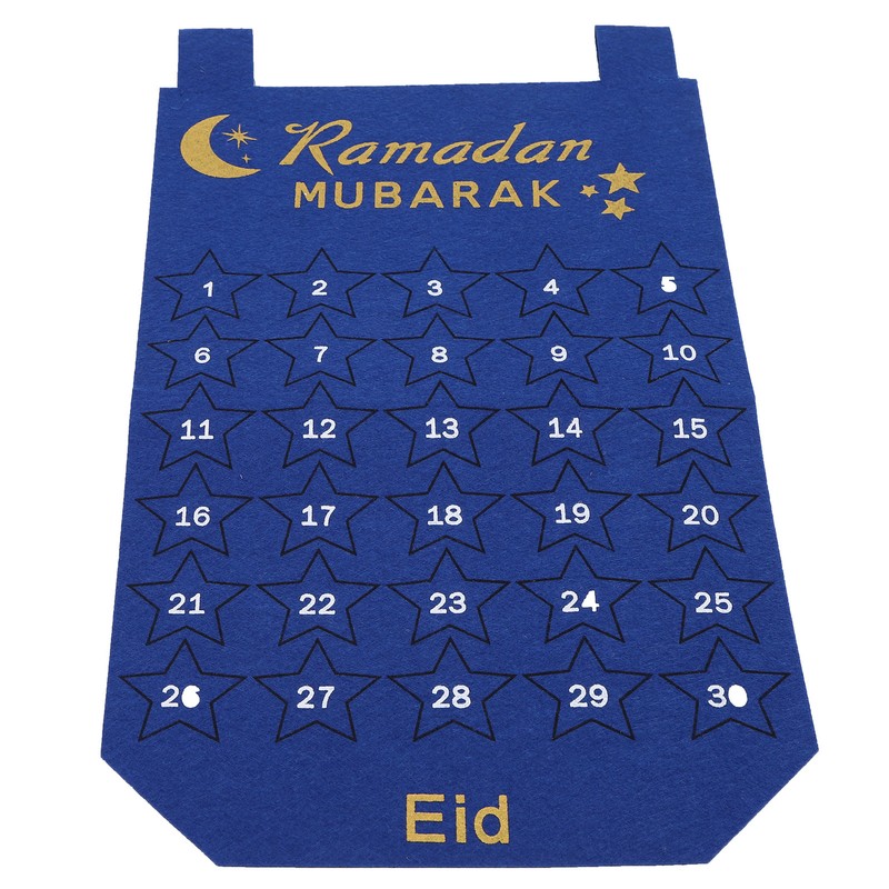 Eid Mubarak Advent Calendar Hanging Fabric Countdown Date Display Ramadan