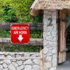 Aluminum Weatherproof Metal Sign Multiple Sizes Emergency Air Horn Square