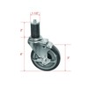 DuraSteel 1-1/2" Expanding Stem Caster with Side Brake for Commercial