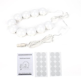 Vanity LED Makeup Mirror Lights Dimmable Bulb Concealable Wiring Light String Warm Cold Tones