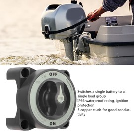 600A Master Battery Power Cut Disconnect Switch Isolator Single Circuit ON Off IP66 3 Studs for RV Boat Battery Disconnect Switch