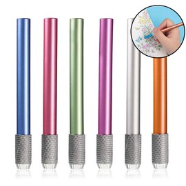 JULANIE Pencil Cap Pencil Holder Auxiliary Axis Extension Pencil Holder Pencil Extender Writing Instrument Set of 6 Colors