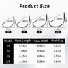 FishTrip Weedless Wacky rig Hooks, 30pcs Wide Gap Wacky Worm