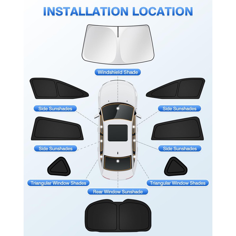 Canvcle Sunshades for Subaru Crosstrek 2024 2025 2026 Accessories Windshield