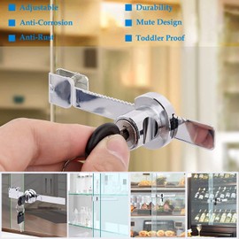 Litensh Terrarium Lock Rack Lock Ratchet Lock Terrarium Locks Reptiles Display Case Lock Ratchet Lock Glass Door Lock Disc Lock Sliding Glass Door Ratchet Lock