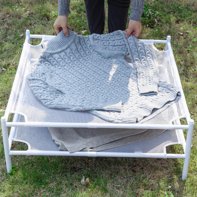 STORAGE MANIAC Sweater Drying Rack, Mesh Clothes Drying Rack, Stackable