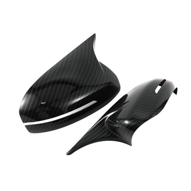Carbon Fiber Rearview Side Mirror Cover Cap Housing Ox Horn