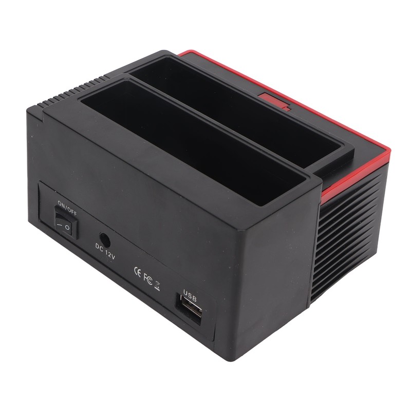 Hard Drive Docking Station USB2.0 Dual Bay 12TB Support OTB