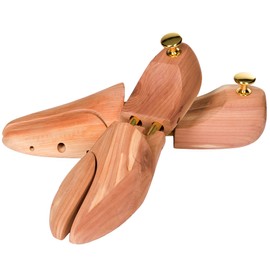 tectake 800698 High Quality 3 Pairs Shoe Tree Cedar Wood Shoe Stretcher Shoe Width Women's Men's Shoes Various Sizes, wood