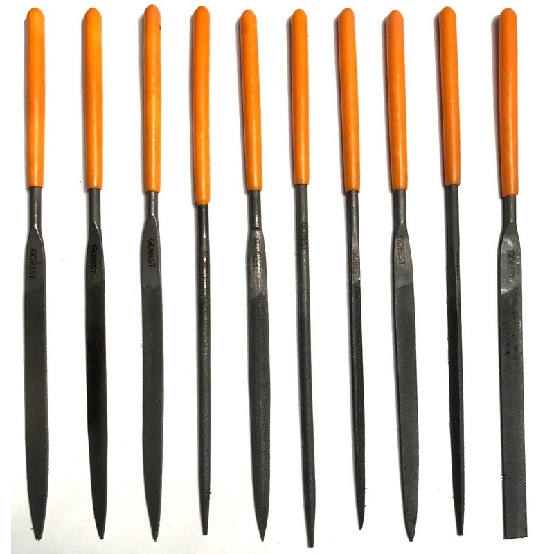 GOBEST Precision Needle File Metal Set 10 pcs 3x140x60 mm,