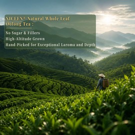 Niceen Oolong Tea Bags, 4g*30 Tea Bags, Selected Whole Leaf Oolong Tea, Smooth Aroma, Low Astringency, Daily Tea Ritual, Hot and Cold Brew, Vegan, Non-GMO (30 Pcs 1 Bags)
