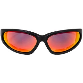 Global Vision Hercules Plus Safety Sunglasses Matte Black Frames Red Lens ANSI Z87.1+