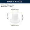 QUARKZMAN Pack of 32 White Rubber Stoppers, 5.3 mm Plug