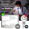 MagniPros 5X [Rechargeable] Large Ultra Bright LED Page Magnifier with