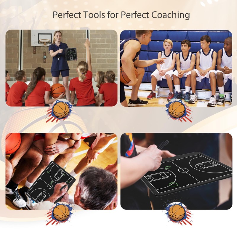 Electronic 16 inch Basketball Coaching Boards, Portable Erasable Pro Strategy