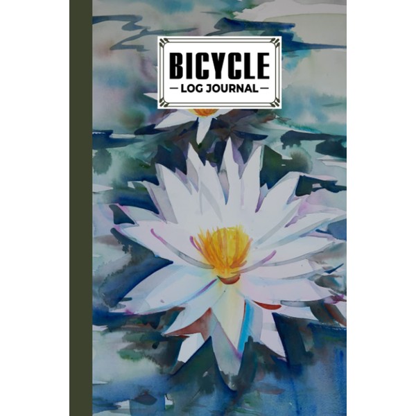 Bicycle Log Journal: Watercolor Florals Cover Cycling Journal and Training
