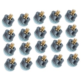 Mipcase 50pcs Leather Pool Cue Tips Screw Billiard Cue Tips Replacement for Enhanced Game Performance Grey for Snooker and Pool Enthusiasts