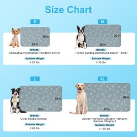 BEAUTYZOO Upgraded Dog Self Cooling Mat Ice Silk Chill Pads for Small Medium Large Dogs - Summer Reusable Pet Training Pad - Absorbent Non-Slip Cool Mat for Kennels, Crates and Beds, 23" x 35"