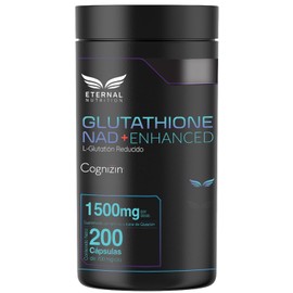 ETERNAL NUTRITION L-Glutatión con NAD+ (200 Cápsulas) | + Cognizin Citicolina y Aminoácidos | 100 Porciones · 1500 mg | Antioxidante, Desintoxicación y Salud Celular | Ingredientes Premium Importados