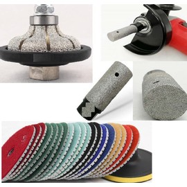 Asia Pacific Construction 1 3/8 Inch Diamond Finger Milling Bit 1 Inch 25mm Ogee Bullnose Profiler Wheel F25 Router bit Stone Marble