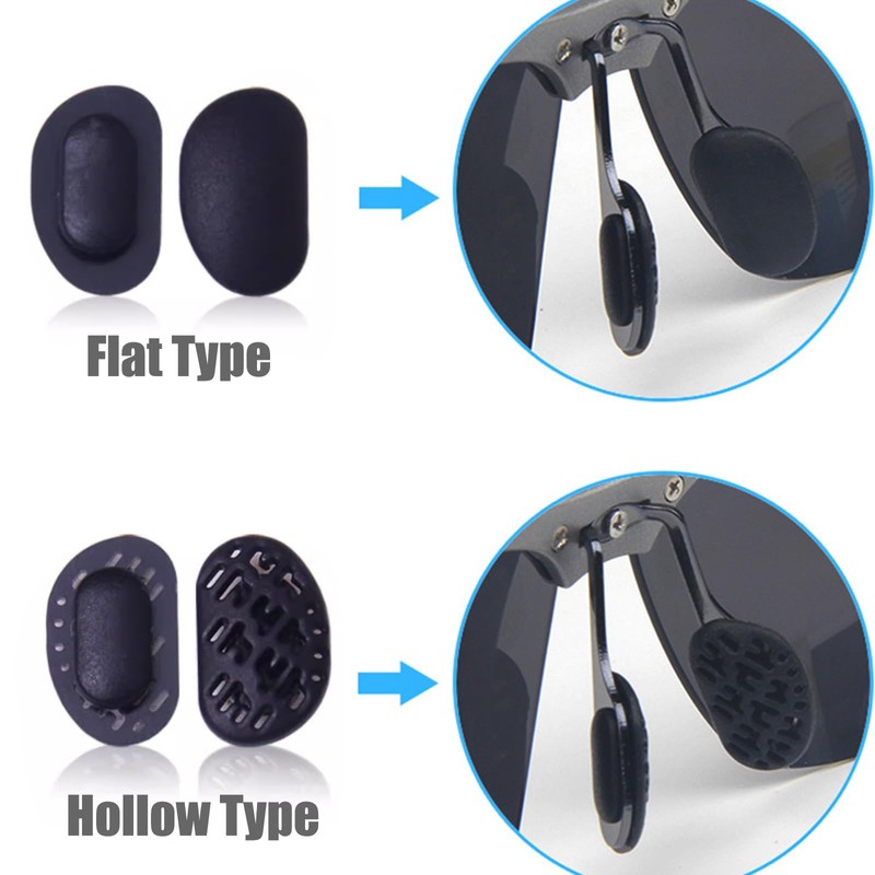 TORWOL Silicone Glasses Nose Pad, 5 Pairs Push-in Anti-Slip Glasses