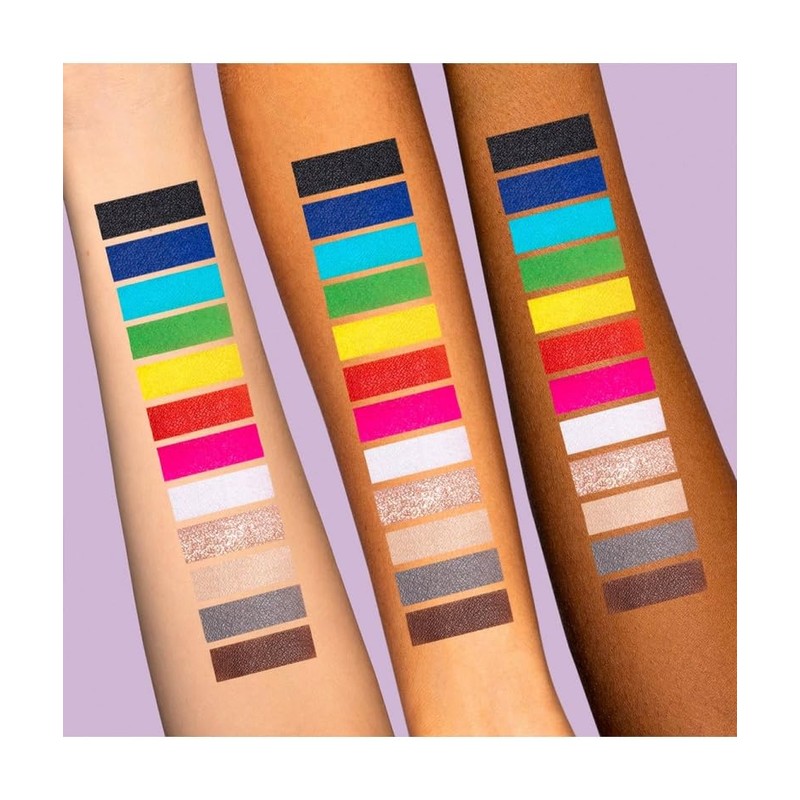 Neve Cosmetics ArtDiary Palette, 12 Pressed Pigments for Each Colour