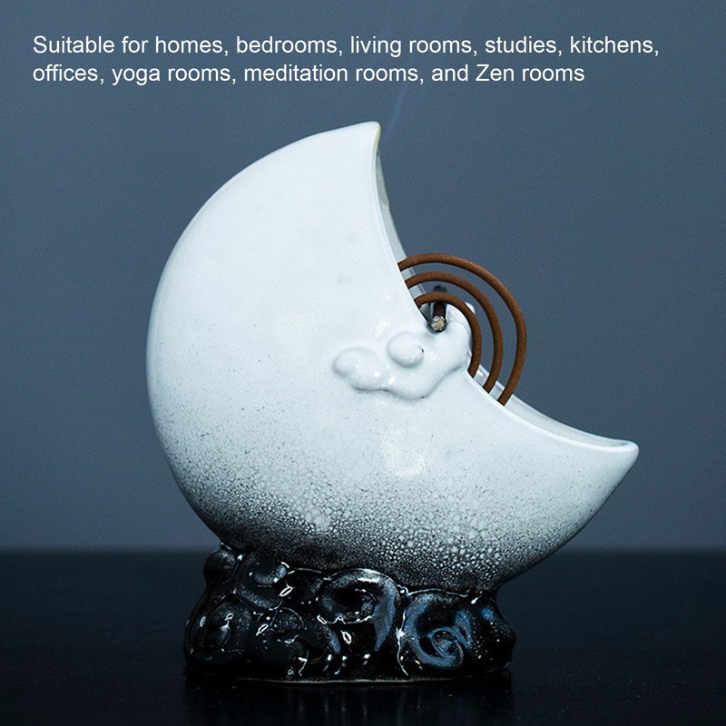 Moon Incense Burner Holder Creative Crescent Moon Shaped Incense Stick