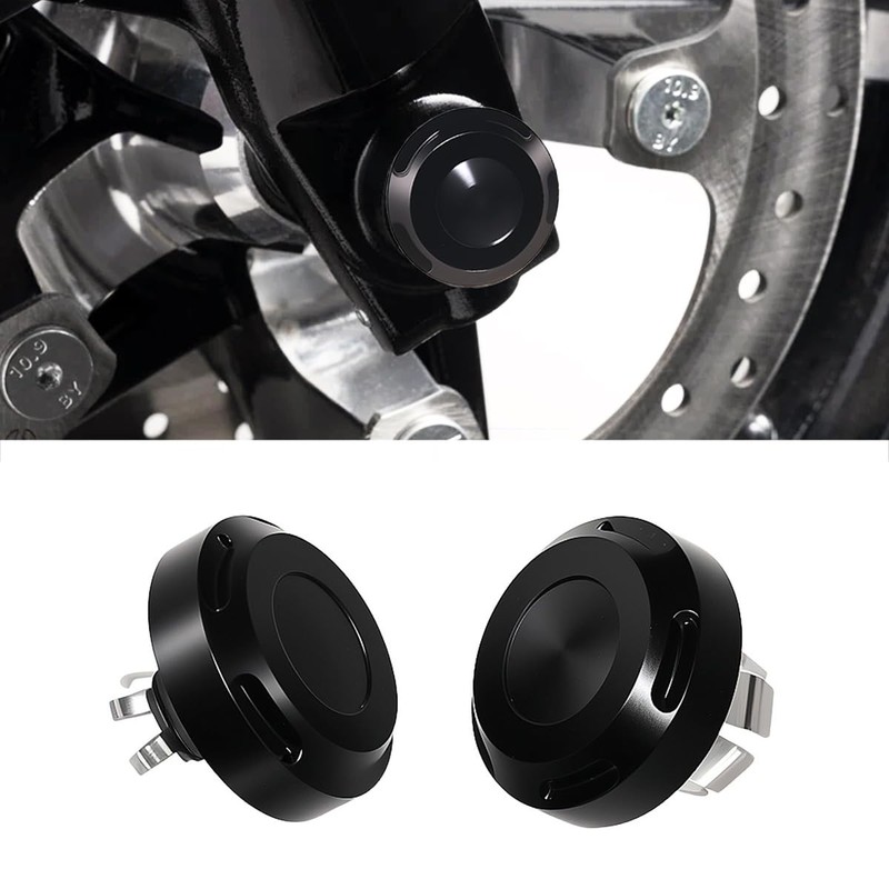 Motorcycle Front Slope Cut Axle Nut Caps Compatible for Harley