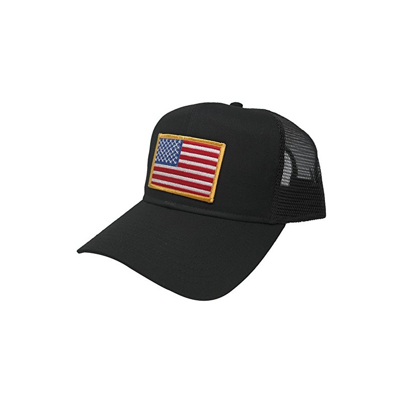 AC Racing USA American Flag Patch Snapback Trucker Mesh Cap