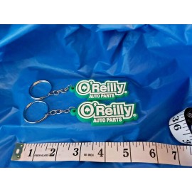 O’Reilly Auto Parts Rubber Advertising Logo Key Ring Keychain NOS-SET OF 2