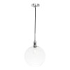 Living District Emett 1-Light Metal Pendant in Chrome and Clear