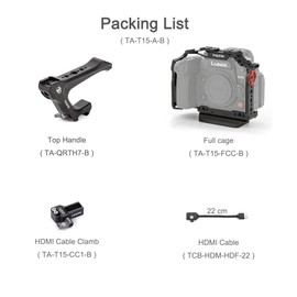 TILTA GH6 Cage Camera Cage + Top Handle TA-T15-A-B-2 Kit A for Panasonic GH6 Camera Rig (Black)