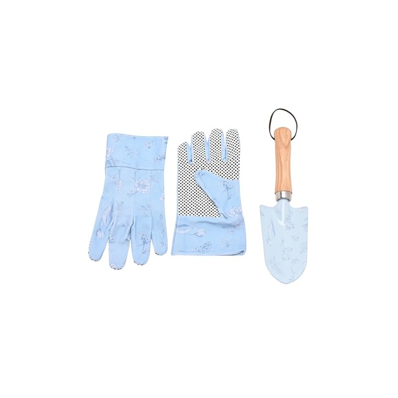 Country Living - Trowel & Gloves Set - Floral Blue