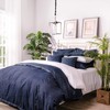 Elegant Life Home 100% Cotton Washed Pillow Case Soft Denim