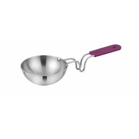 Prabha Stainless Steel, Tadka Pan, Chowka Pan, Vegetable Fry Pan, 11cm, 0.25L Tadka Handle, Saag, Daal, Kadhi, Dhokla Tadka, Compatible with Induction and Gas Stove
