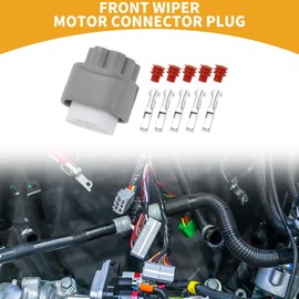 Partuto Front Wiper Motor Connector Plug Inner Female Wire Terminal Connector for Lexus Plastic Gray Waterproof