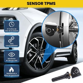 Sensor TPMS Compatible con Ford F150 F250, Lincoln MKT MKZ MKS Paquete de 4 Reemplazos Sensor de Presión de Neumáticos de 315MHz, Reemplazar F2GZ-1A189-A F2GZ-1A150-BB
