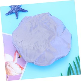Baluue 1pc Double-layer Hair Shower Cap for Home and Salon Use for Hair during Baths and Treatments Grey Pe Design