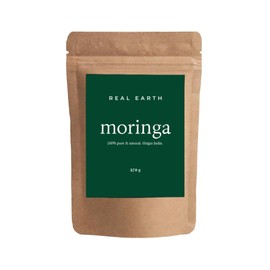 Real Earth Stories Moringa-Pulver, 250 g, 100 % natürlich und organisch, hohe Proteinquelle, starkes Haar