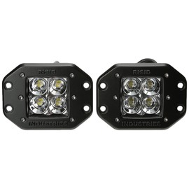 Rigid Industries 21211 Dually Floodlight Flush Mount, (Set of 2)